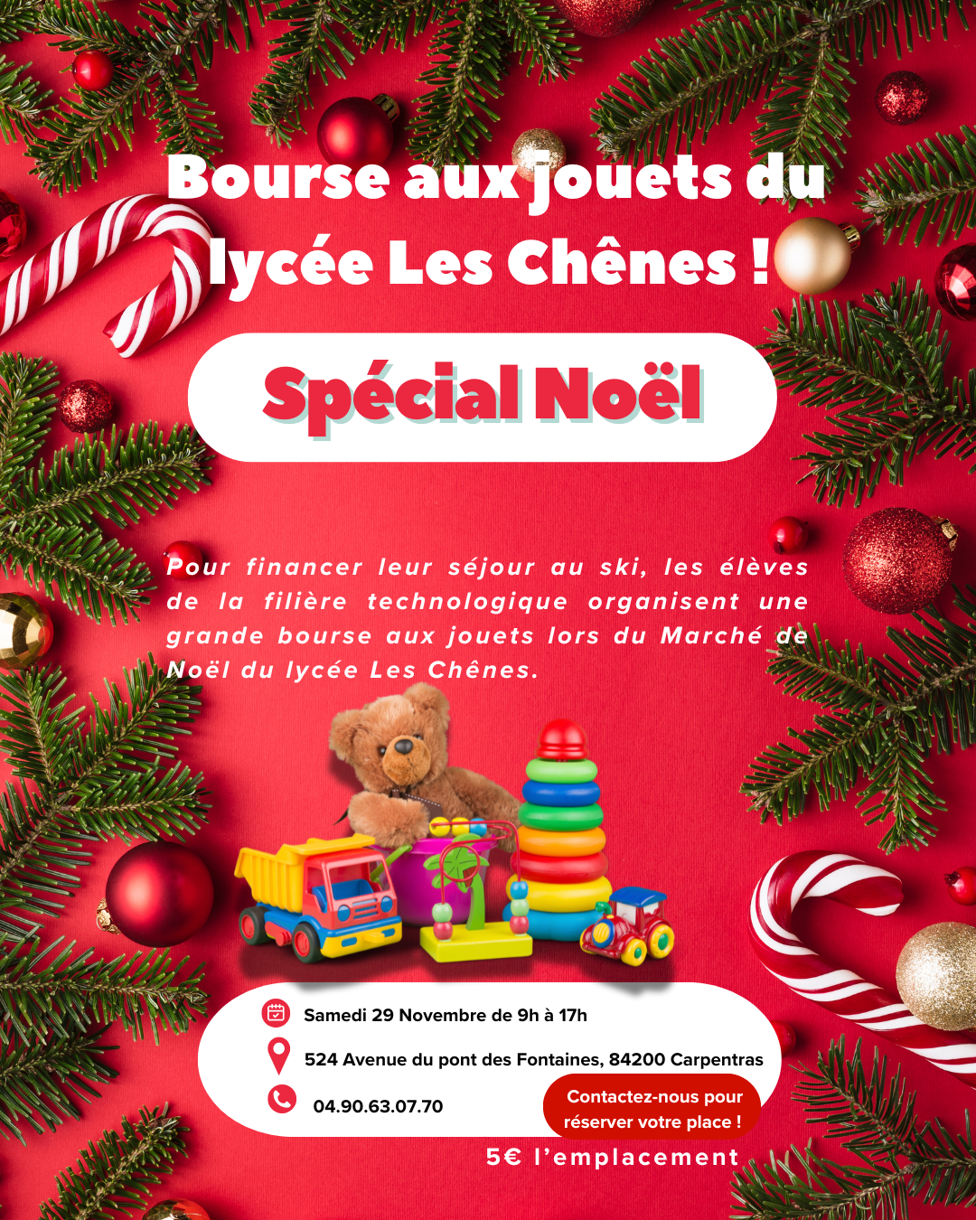 Bourse aux jouets pendant le Marché de Noël des Chênes