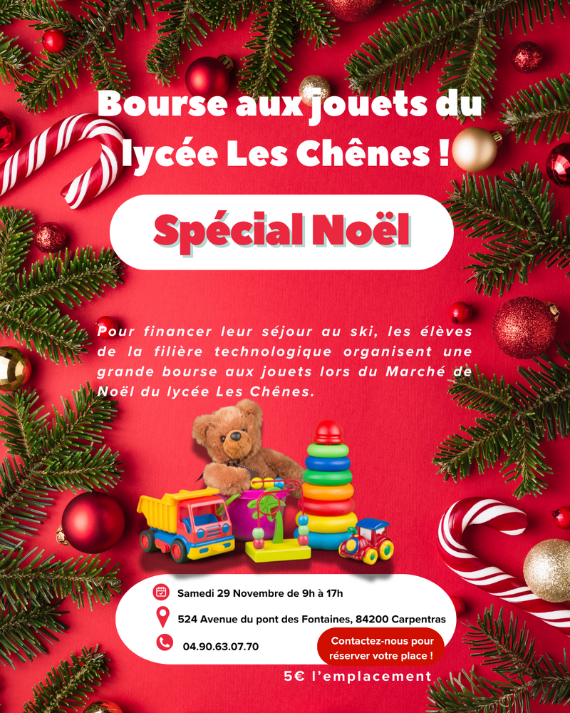 Bourse aux jouets pendant le Marché de Noël des Chênes