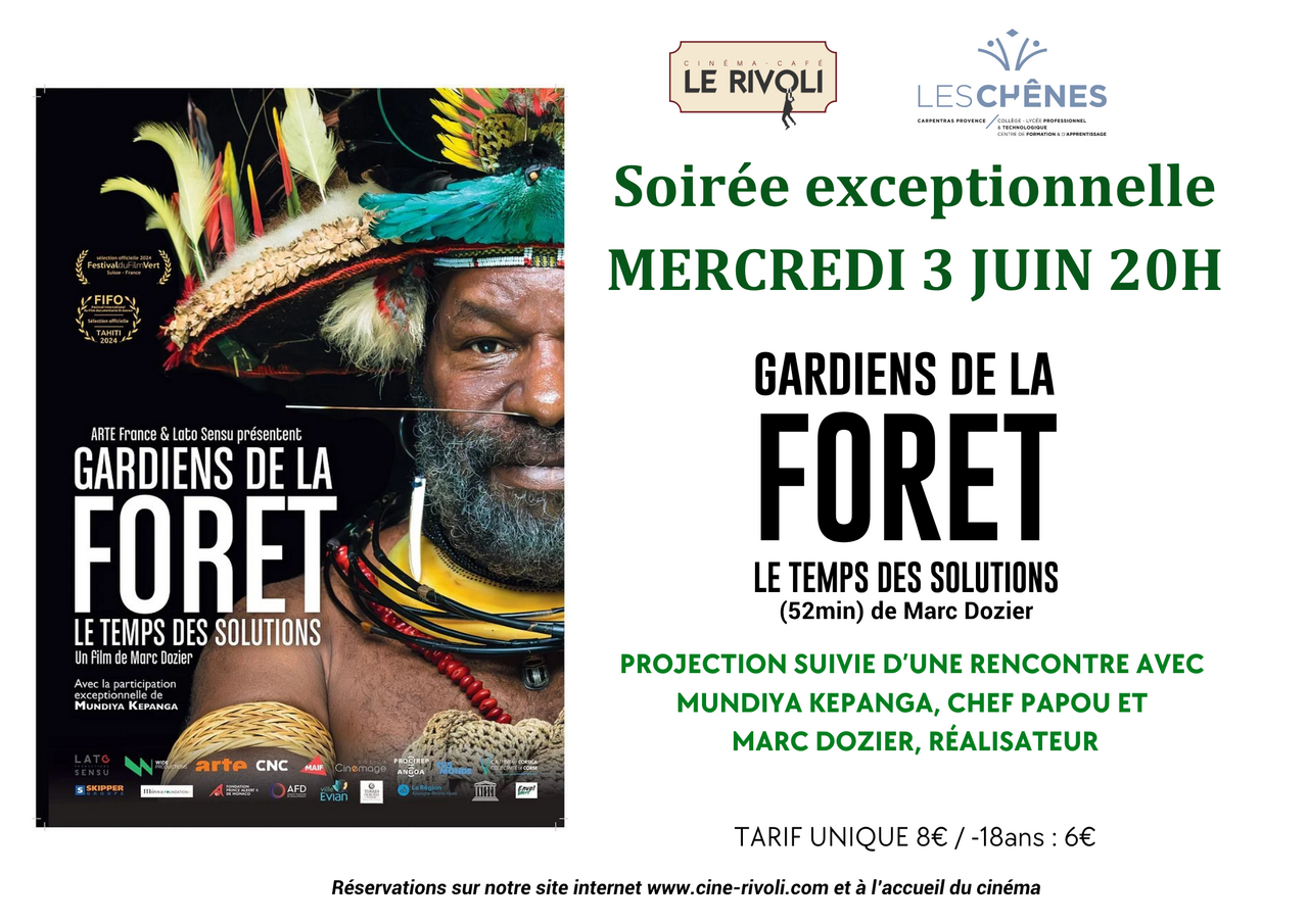 Une ciné-rencontre exceptionnelle en présence du Chef Papou au cinéma Rivoli