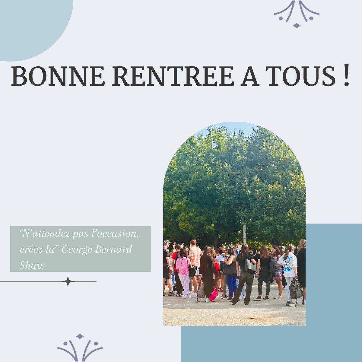 La rentrée scolaire a sonné !